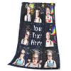VYXARNA Custom Couple Blanket Gifts for Girlfriend, I Love You Gift Personalized Picture Blankets for Christmas Valentines Memorial, Photos & Text,8 Photos, W50 xL70 view 4