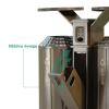 HARAY Outdoor Trash Cans Outdoor Classified Trash Can, Metal Antique Garbage Can with Independent Ashtray, Frosted Finish, Large Capacity Outdoor Waste Container, 40L/10.5 Gallons Garbage Can view 3