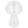 BFYDOAA Small Clear Glass Vase for Cuttings Buds Hydroponic, Mushroom Shape Flower Bottle Mini Fish Bowl for Home Aesthetics Decor view 1