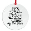 Swavecat Christmas Ornaments It's The Most Wonderful Time of The Year Christmas Decorations for Tree Christmas Sayings Quotes Acrylic Xmas Ornaments for Xmas Tree Decor view 2