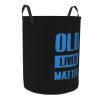 Old Lives Matter Laundry Basket Round Portable Storage Box Organizer Laundry Basket Portable Laundry Organizer view 2