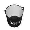 Triple Moon Pentacle Pagan Laundry Basket Round Portable Storage Box Organizer Laundry Basket Portable Laundry Organizer view 3