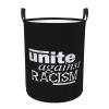 Unite Against Racism Laundry Basket Round Portable Storage Box Organizer Laundry Basket Portable Laundry Organizer view 1