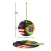 Funny Xmas Ceramic Ornament,Christmas Ornaments,Holidays Ornaments, Christmas Tree Home Decor-American and Brazilian Flags view 4