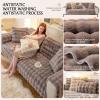Thick Rabbit Plush Sofa Covers 1 2 3 Seater, Funny Fuzzy Sofa Slipcovers for Corner L Shape, Non-Slip Sofa Cover, Warm Velvet Sofa Cushion Covers, Washable Furniture Protector (Pink,120x180cm) view 3