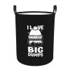 I Love Big Dumps Laundry Basket Round Portable Storage Box Organizer Laundry Basket Portable Laundry Organizer view 1