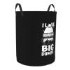 I Love Big Dumps Laundry Basket Round Portable Storage Box Organizer Laundry Basket Portable Laundry Organizer view 2