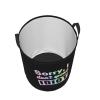 Sorry I Don'T Speak Idiot Laundry Basket Round Portable Storage Box Organizer Laundry Basket Portable Laundry Organizer view 3