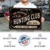 Personalized Hunting Club Sign Cabin Dcor - Made In USA - Cabin Dcor Hunting Dcor Lodge Decorations Gifts For Hunters 108122002212 view 4