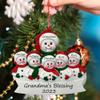 Nonna's Grandkids Christmas Ornament - Grandpa & 5 Grandchildren - Grandma & 5 Blessings Personalized view 4