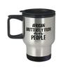 African Butterfly Fish Over People Travel Mug Gift Idea For Animal Lover Mom Dad Rights Activist Coffee Tea Car Commuter Insulated Lid 14 Oz view 1
