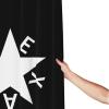 IAKUE Texas De Zavala Flag Bathroom Fabric Shower Curtain with 12 Buckles and Hooks, 60x72 Inches Black, Iron view 2