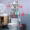 Free Standing Toilet Rack Over The Bathroom with Hook and Roll Holder, Organizer Above Shelf Toilet, Toilet Storage for Laundry/ToiletSpace Saver (Color : White) view 2