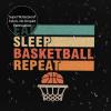 Eat Sleep Basketball Bathroom Fabric Shower Curtain with 12 Buckles and Hooks, 60x72 Inches Black view 4