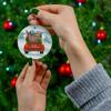 Winter Welcome Fawn Xoloitzcuintli Mexican Hairless Dog My First Christmas Ornaments 2025 Personalized Name Circle White Ceramic Puppy Owner Gifts view 4