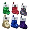 Custom Initial Mini Christmas Stockings Cheetah Sparkle Monogram Custom Sequin Cute Glitter Bling Personalized Name Tree Ornaments Decorative Office Work Baby Cheetah Zebra (Bubble Gum Pink) view 2