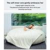 DAUTAI 5Ft Extra Large Bean Bag, Bean Bag Chair for Stuffed Animals, Bone-Less Design Fine Plush Soft Touch, Round Fluffy Lazy Sofa Cover for Living Room (No Filler),Green view 4