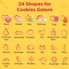 Baketivity Cookie Cutter Set for Kids, 24 Assorted Cookie Cutters of Basic Shapes, Seasonal, and Holiday Themes - with Rolling Pin, Silicone Baking Pan, and Non-Stick Baking Mat - BPA-Free - Ages 4+ view 4