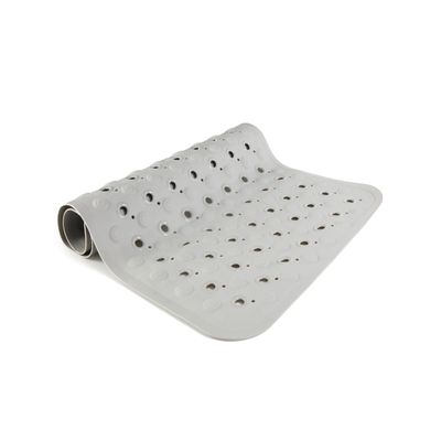 Kenney KN67262 TPE Bubble Bath Mat, Shower Mat, Tub Mat with Suction Cups and Large Drain Holes for Use Inside the Bathroom Shower, 27.75" L x 15.5" W, Gray