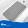 Kenney KN67262 TPE Bubble Bath Mat, Shower Mat, Tub Mat with Suction Cups and Large Drain Holes for Use Inside the Bathroom Shower, 27.75" L x 15.5" W, Gray view 3