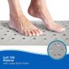 Kenney KN67262 TPE Bubble Bath Mat, Shower Mat, Tub Mat with Suction Cups and Large Drain Holes for Use Inside the Bathroom Shower, 27.75" L x 15.5" W, Gray view 4