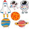 Fun Express Fun Space Party Yard Signs - 6.75 & 12 - Perfect for VBS 2026, Vacation Bible School, and Space-Themed Celebrations - Vibrant Decor & Supplies - 6 Pieces view 1