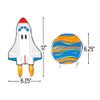Fun Express Fun Space Party Yard Signs - 6.75 & 12 - Perfect for VBS 2026, Vacation Bible School, and Space-Themed Celebrations - Vibrant Decor & Supplies - 6 Pieces view 2