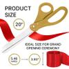 Grand Opening Ceremony Kit 20 Inch Giant Scissors Gold with Red Ribbon for Inaugurations and Ceremonies Large Ceremonial Scissors for Ribbon Cutting Grand Opening Ribbon and Scissor for Special Event view 2