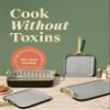 Caraway Square Cookware Set - Square Pans Set - Perfect for Griddling, Toasting, Searing, Roasting, and More - Non-Stick Ceramic Coated Pans - Non Toxic, PTFE & PFOA Free - Black view 2