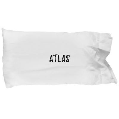 EzGift Atlas Pillowcase Custom Name Personalized Gift Idea Pillow Cover Case 20x30