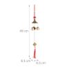 Relaxdays Set of 2 Wind Chimes, Metal, Outdoor & Indoor, Roof and Bells Details, Hanging Decoration, Feng Shui, Gold/Red, Iron, Plastic, 49 x 6.5 x 6.5 cm view 4