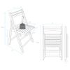 Casual Home Wooden Folding Chairs 2-Pcs Set - Red view 2