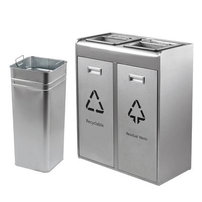 CHICKEN Hotel Trash Can Outdoor Trash Can Stainless Steel Rotating Trash Can with Ashtray Sanitation Trash Can Suitable for Hotel Shopping Malls Park Recycling Bin (Color : C)