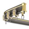 JEDAL Curtain Track Ceiling Curved Curtain Rail Room Divider Curtain Rod or Wall Mount Curtain Tracks with Rollers 3.3ft to 19.8ft (Color : Champagne, Size : 9.2ft) view 1