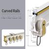 JEDAL Curtain Track Ceiling Curved Curtain Rail Room Divider Curtain Rod or Wall Mount Curtain Tracks with Rollers 3.3ft to 19.8ft (Color : Champagne, Size : 9.2ft) view 3