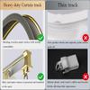 JEDAL Curtain Track Ceiling Curved Curtain Rail Room Divider Curtain Rod or Wall Mount Curtain Tracks with Rollers 3.3ft to 19.8ft (Color : Champagne, Size : 9.2ft) view 4