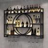 FUYAO Wine Rack Wall Mounted, Wine Glass Rack, Metal Hanging Wine Glass Holder, Wine Display Storage Rack, Modern Bar Shelves for Liquor Bottles with Glass Holder view 1
