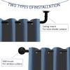 Byondeth Curtain Rods for Windows 16 to 144 Inches Adjustable Blackout Wrap Around 1 Inch Diameter Curtain Rod, Black view 4