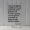 2 Corinthians 7 4 - I have the highest confidence in you take great pride greatly encouraged me and made me happy despite all our troubles (White Frame, 8x10 inches) view 3