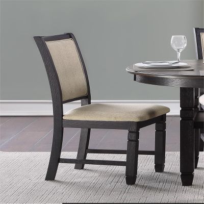 Black Dining Chairs Modern, Wooden Chairs Armless Comfy Home Furniture 24" L X 18.5" W X 39" H