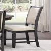 Black Dining Chairs Modern, Wooden Chairs Armless Comfy Home Furniture 24" L X 18.5" W X 39" H view 4