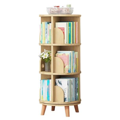 Bookshelf, Revolving Bookcase, 360Rotating Small Corner Bookcase Bedroom Living Room Library Revolving Book