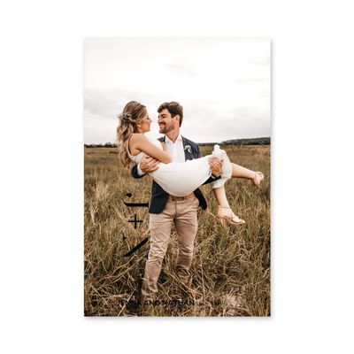 WEDDINGSTAR Custom Printed Photo Wedding Invitations - Modern Love - Vertical (Pack of 130)