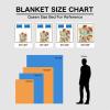 ADovz Water and Fire Music Note Blanket Flannel Throw Blankets for Kids Boys Men Women Couch Bed Sofa Birthday 80 * 60 view 3