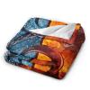 ADovz Water and Fire Music Note Blanket Flannel Throw Blankets for Kids Boys Men Women Couch Bed Sofa Birthday 80 * 60 view 4