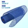 MECCANIXITY 3pcs 10 Inch Poly Burlap Mesh for Wreath, Decorative Mesh Fabric Ribbon 6.4 Yard for Fall Easter Christmas Flower Bow, Blue/Red/White view 2