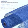 MECCANIXITY 3pcs 10 Inch Poly Burlap Mesh for Wreath, Decorative Mesh Fabric Ribbon 6.4 Yard for Fall Easter Christmas Flower Bow, Blue/Red/White view 3