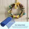 MECCANIXITY 3pcs 10 Inch Poly Burlap Mesh for Wreath, Decorative Mesh Fabric Ribbon 6.4 Yard for Fall Easter Christmas Flower Bow, Blue/Red/White view 4