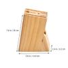 Kichvoe Wood Knife Holder Multipurpose Kitchen Cutter Stand Countertop Organizer with Wide Slots for Household Knife Storage 7.87X5.82X2.48 Inch view 2