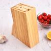 Kichvoe Wood Knife Holder Multipurpose Kitchen Cutter Stand Countertop Organizer with Wide Slots for Household Knife Storage 7.87X5.82X2.48 Inch view 4